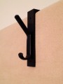 Adjustable Panel Hung Partition Coat Hook  2"- 3 1/2" Thickness Dual Hook