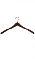 17" Wooden Coat Hangers for Office Setting  Dark Walnut